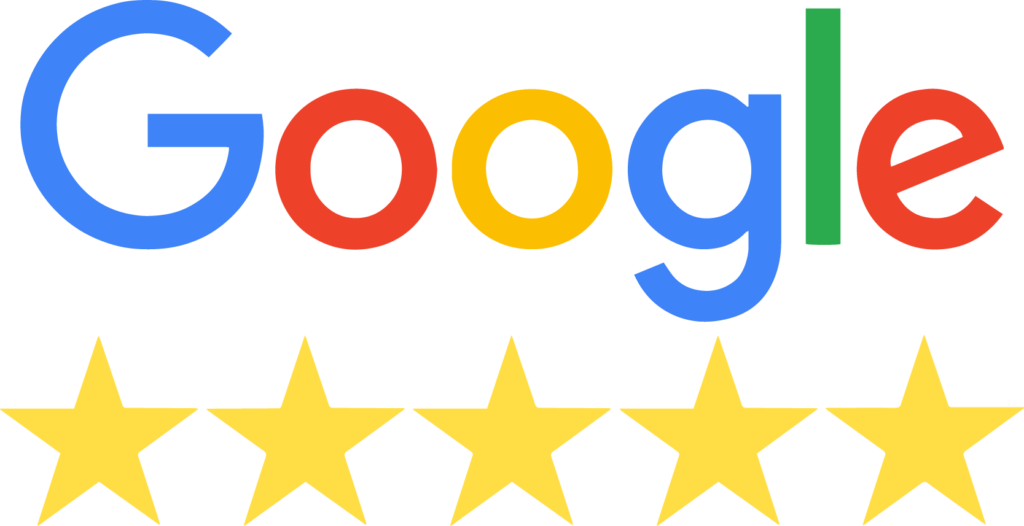 Google Logo with a Five Star Rating